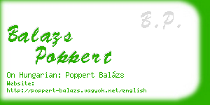 balazs poppert business card